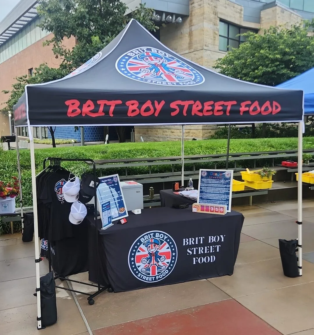 The Brit Boy tent at a Kansas City market