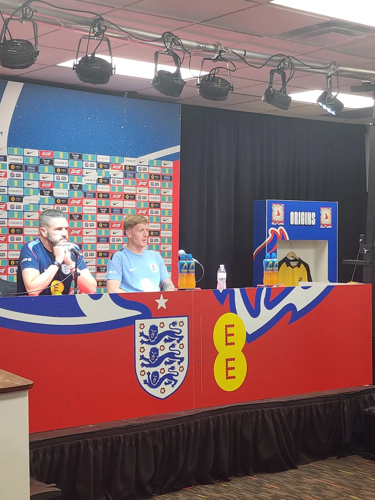 The England press conference set in Kansas City