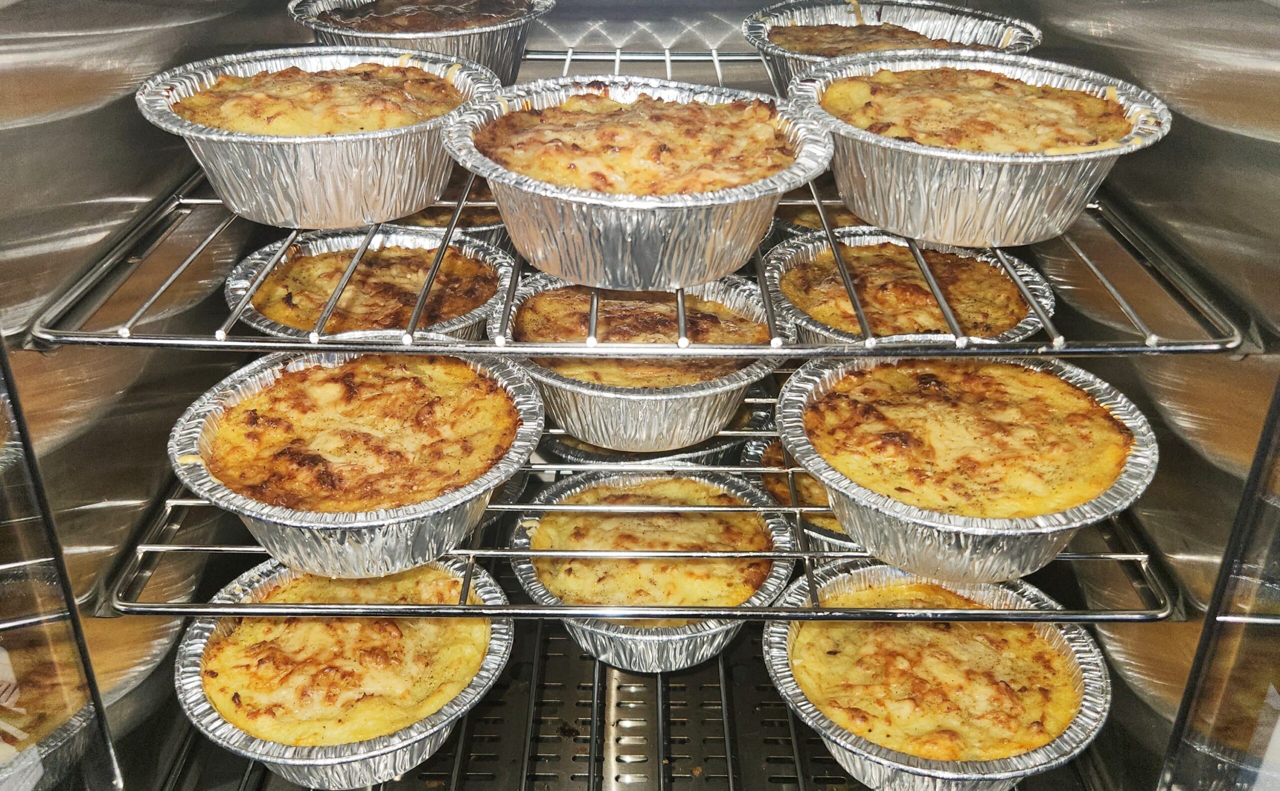 Brit Boy Street Food pies in a warming cabinet