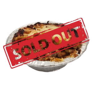 Brisket Bean Pie from Brit Boy Street Food with Sold Out sign