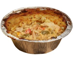 Cooked Chicken Cheddar & Ale Pie by Brit Boy Street Food on a transparent background