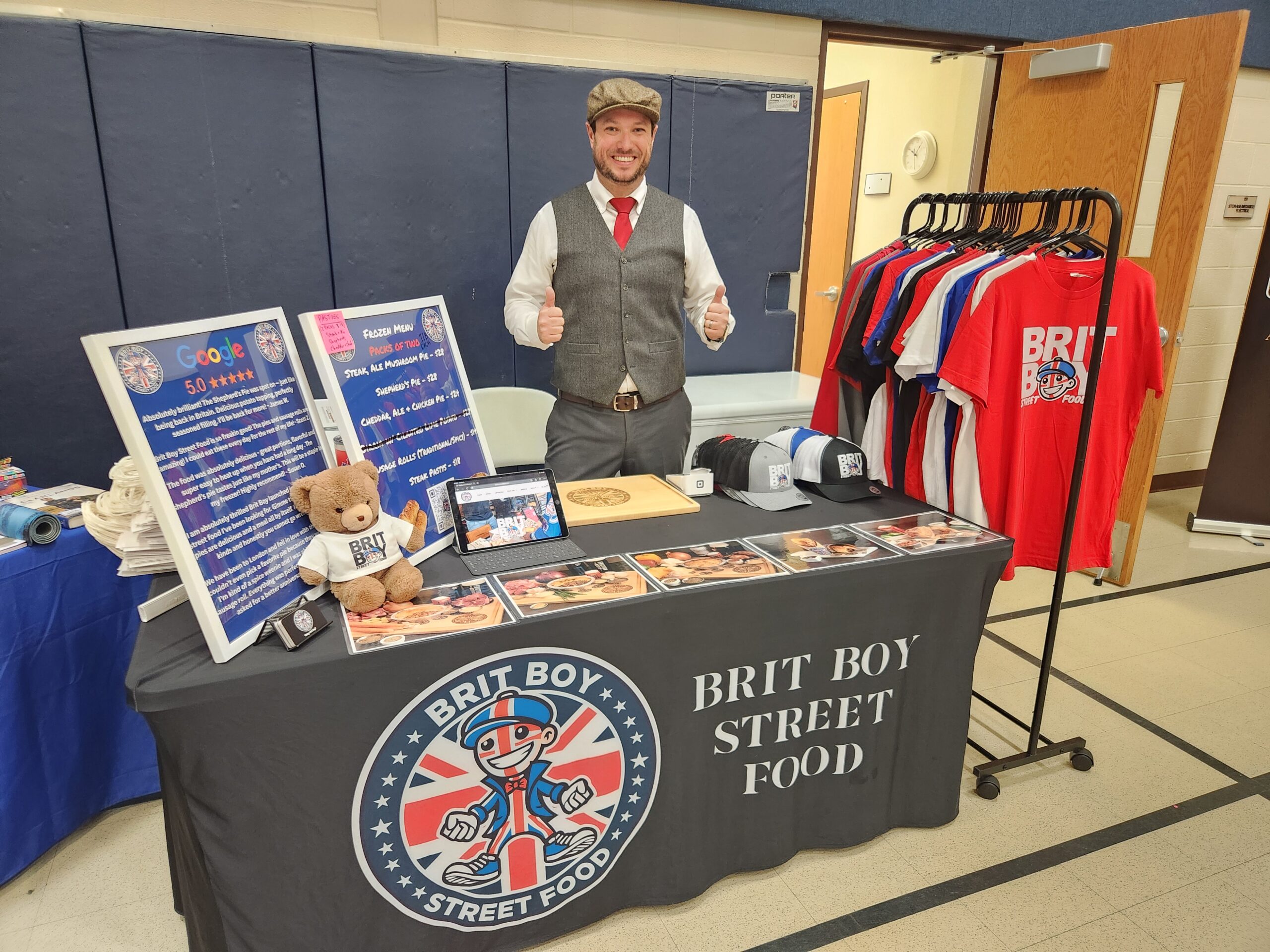 Chris Thomas, owner of Brit Boy Street Food, popping up at the Daughters of the British Empire Tea Party in Lenexa, KS