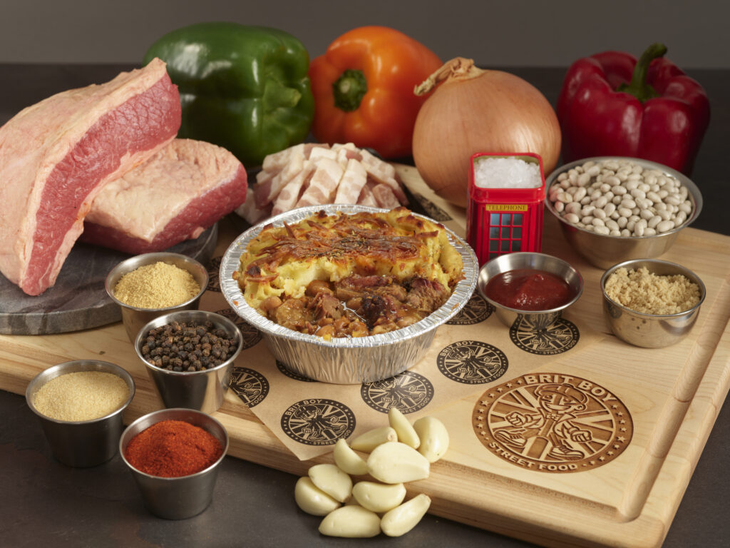 Brisket Bean Pie and Lifestyle Background